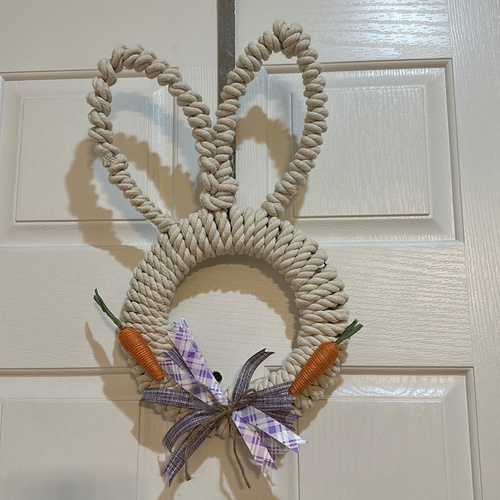 Handmade bunny wreath’